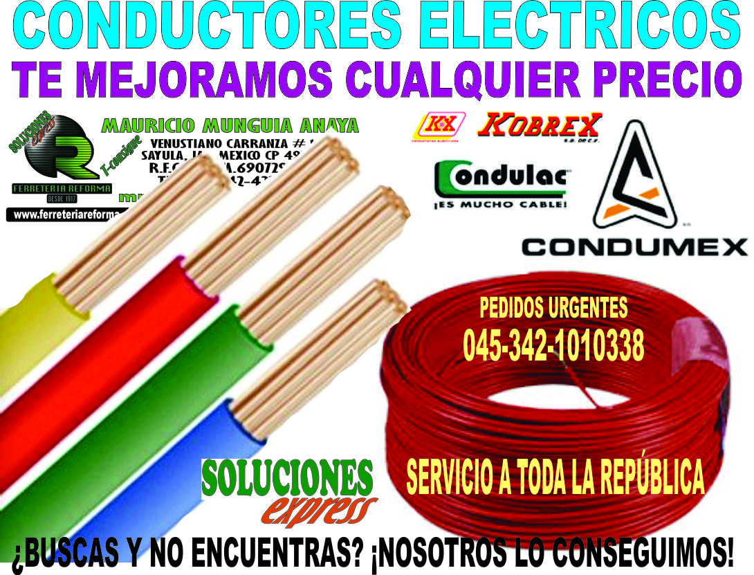 CONDUCTORES ELECTRICOS MAYOREO